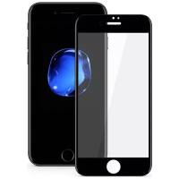 Защитное стекло 5D для (iPhone SE 2 (2020)) Олеофобное / Закаленное/ Противоударное / Полноэкранное, Full Glue (Черная Рамка)