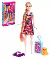 Кукла-модель шарнирная Даша в платье, с аксессуарами, Микс
