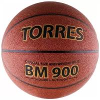 Мяч баскетбольный TORRES BM900 №6, черный, оранжевый