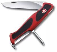 Нож перочинный VICTORINOX RangerGrip 53, 130 мм, 5 функций, с фиксатором лезвия, красный с чёрным