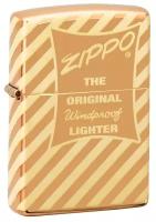 Оригинальная бензиновая зажигалка ZIPPO 49075 Vintage Zippo Box Top с покрытием High Polish Brass