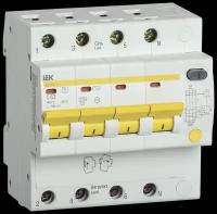Дифференциальный автоматический выключательАД14S 4Р 63А 300мА, IEK MAD13-4-063-C-300 (1 шт.)