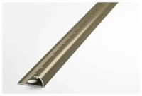 Профиль полукруглый ( J-образный ) алюминиевый для плитки до 9 мм, лука ПК 03-9.2700.04л, длина 2,7м, 04л - Анод бронза матовая