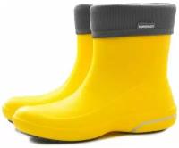Ботинки резиновые женские, цвет желтый, серый, размер 37-38, бренд NordMan, артикул 6-028-E04_желт-сер_Kleo