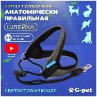 Авторегулируемая анатомическая шлейка для собаки кошек котят G-pet