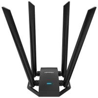 Выносной Wi-Fi адаптер, двухдиапазонный 2.4GHz/5.8GHz, 1300Mbps, 4 антенны по 6dBi, microUSB 3.0