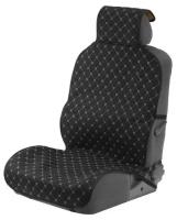 Накидка на переднее сиденье, лен, размер 55 х 150 см, черный