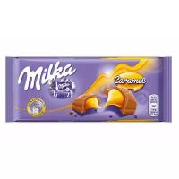 Шоколад Milka Caramel молочный с карамельной начинкой, 100 г