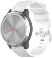Силиконовый Ремешок для часов 18 мм Huawei Watch GT4 41 мм / Garmin Venu 2s / Vivoactive 4s детских белый