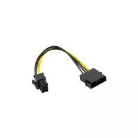 Переходник/адаптер ORIENT molex 4pin - 6pin PCI-E (C511), 0.15 м, черный