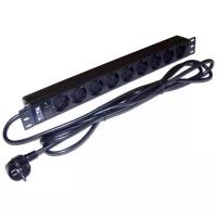 Блок розеток Lanmaster TWT-PDU19-16A9P-3.0 вертикальный 8 розеток базовые 10A C14