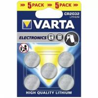 Батарейка Varta ELECTRONICS CR2032 BL5 Lithium 3V (6032)