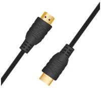 HDMI кабель - HDMI 1.0м FaisON FS-K-992 Flow, круглый, 1.4В, силикон, 4K, цвет: чёрный