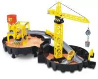 Shantou Gepai Игровой набор 2-х уровневая Строительная площадка, машинки Wheel Garage WY205, желтый/оранжевый/серый/черный