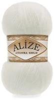 Пряжа Alize Angora Gold, 20 % шерсть, 1 % ангора, 80 % акрил, 100 г, 550 м, 1 шт., 62 молочный 550 м