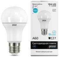 Gauss Elementary LED A60 15W E27 4100K 23225