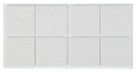 Накладка мебельная квадратная тундра, размер 38 х 38 мм, 8 шт, полимерная, цвет белый