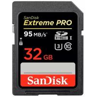 Карта памяти 32Gb - SanDisk Extreme Pro - Secure Digital HC Class 10 UHS-I U3 SDSDXXG-032G-GN4IN (Оригинальная