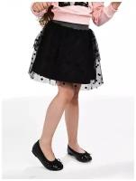 Юбка для девочек Mini Maxi, модель 4420, цвет черный, размер 98