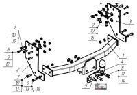 Фаркоп (ТСУ) на ГАЗ, 2310, 2003-, ГАЗ, соболь, 2003-, ORIS