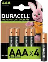 Аккумулятор Duracell AAA/HR03-4BL (850 mAh 4 штуки), 430995