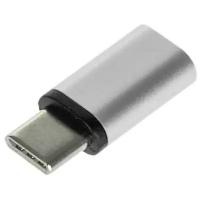 Переходник/адаптер Red Line microUSB - USB Type-C, серебристый