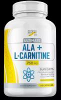 Антиоксиданты альфа-липоевая кислота плюс L-карнитин 750 мг Ultimate ALA + L-Carnitine 750 mg 60 капсул