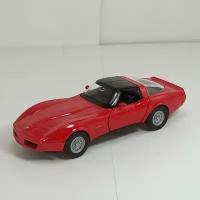 Металлическая машинка 1:34-1:39 CHEVROLET CORVETTE 1982г, красный 43716D Welly