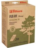 Пылесборник Filtero FLS 01 ECOLine XL бумажные (10 шт.) + фильтр, для пылесосов Electrolux, Philips