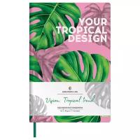 Ежедневник Greenwich Line Vision. Tropical trend недатированный, искусственная кожа, А5, 136 листов