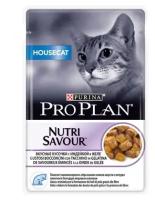 корм для кошек Pro Plan Nutrisavour Housecat, для живущих в помещении, с индейкой (кусочки в желе)