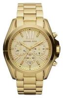 Наручные часы MICHAEL KORS Bradshaw Часы женские Michael kors MK5605 женские, кварцевые, хронограф, секундомер, водонепроницаемые, золотой