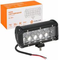 Фара светодиодная (балка) двухрядная, 12 LED 4D линза, 36W, (165х78х65) 12/24V (ALED047) AIRLINE