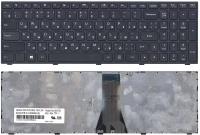 Клавиатура для ноутбука Lenovo IdeaPad Flex 2-15 500-15ISK черная с черной рамкой