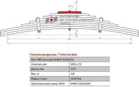 Лист №9 Рессора задняя для грузовиков производства ПАО КамАЗ 6460, 6520, 6522 9 листов