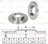 Диск Тормозной Ford Transit 06-> Blitz арт. BS0343