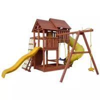 Домик Playgarden SkyFort Deluxe с двухволновой горкой и горкой трубой