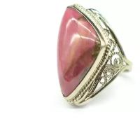 Кольцо Радуга Камня, родонит, размер 18, розовый