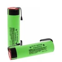 Аккумулятор 18650 Li-ion Panasonic 3400 mAh с выводами под пайку (Axial)