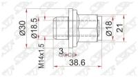 Гайка колесная toyota land cruiser 100/200/lexus Sat ST9094201103 Toyota: 90942-01103