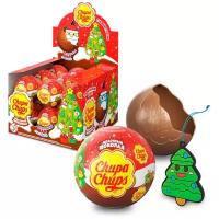 Фигурный шоколад Chupa Chups Новогодняя коллекция с игрушкой, коробка, 18 шт. в уп