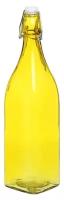 Бутылка стеклянная для соуса и масла с бугельным замком «Галерея», 1 л, 8×30,5 см, цвет микс (комплект из 3 шт)
