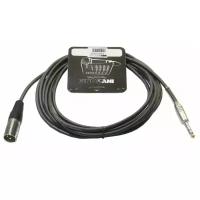 Invotone ACM1010S/BK микрофонный кабель XLR папа-Jack stereo 10 м