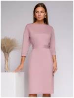 Платье 1001dress, в классическом стиле, миди, размер 48, розовый