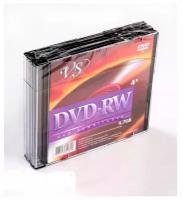 Оптический диск DVD-RW VS 4.7Gb, 4x, slim case, 1шт. (VSDVDRWSL01)