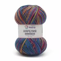 Пряжа для вязания Astra Premium 'Карелия' носочная (Karelia sock), 100г, 400м (75% шерсть, 25% нейлон) (1002), 2 мотка