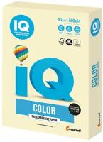 Бумага цветная IQ color, А4, 80 г/ м 2, 500 л., пастель, ванильная, BE66