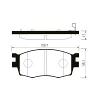 Дисковые тормозные колодки передние SANGSIN BRAKE SP1186 (4 шт.)