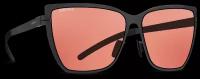 Титановые солнцезащитные очки GRESSO Margo - прямоугольные / бордовые