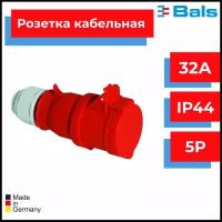 Розетка кабельная 32A, 5p (3P+N+PE), 6h, 400V, IP44, Quick-Connect Bals